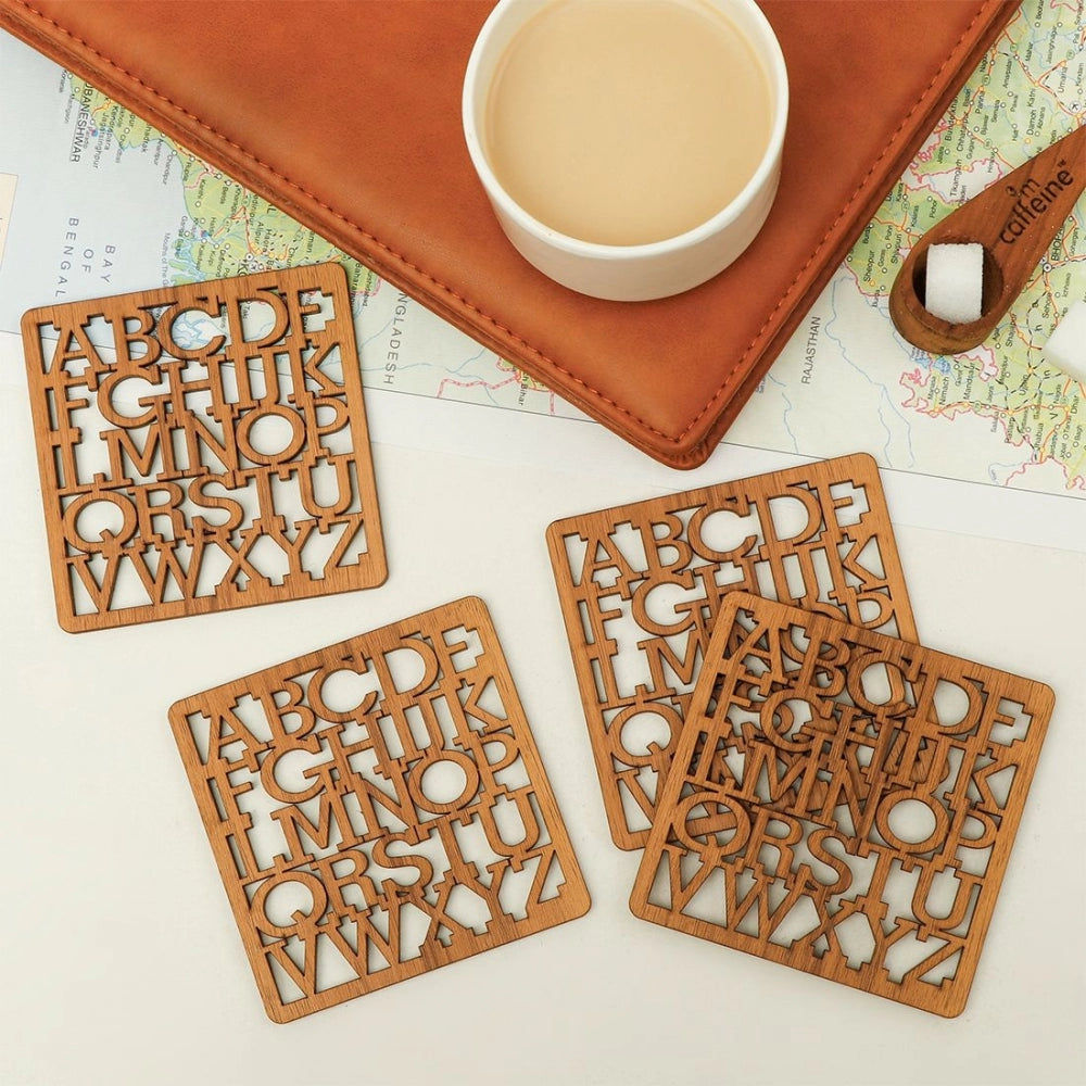 Wooden Coasters for Tea Coffee (Set of 4)