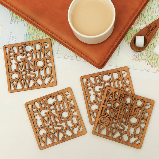 Wooden Coasters for Tea Coffee (Set of 4)