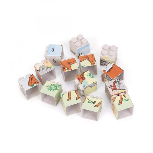 14 Pcs_Set Of Picture Blocks Animal Series (Color: Assorted)