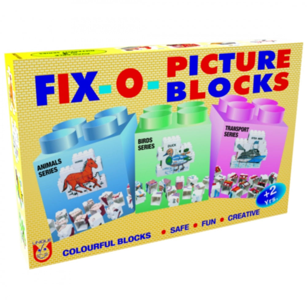 14 Pcs_Set Of Picture Blocks Bird Series (Color: Assorted)