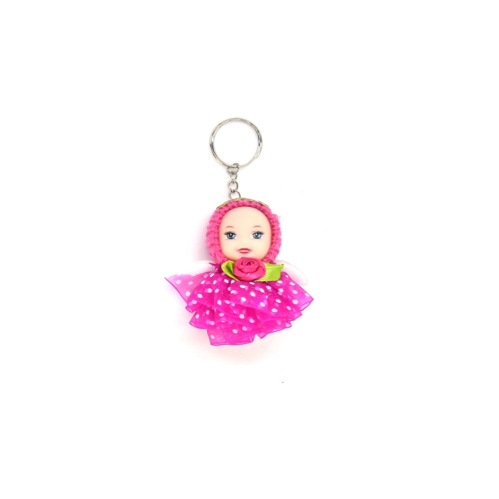 Pack of 5_Generic Doll Girl Keychain (Color: Assorted)