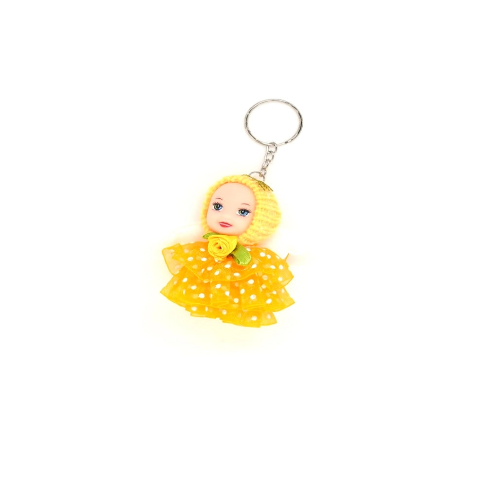 Pack of 5_Generic Doll Girl Keychain (Color: Assorted)