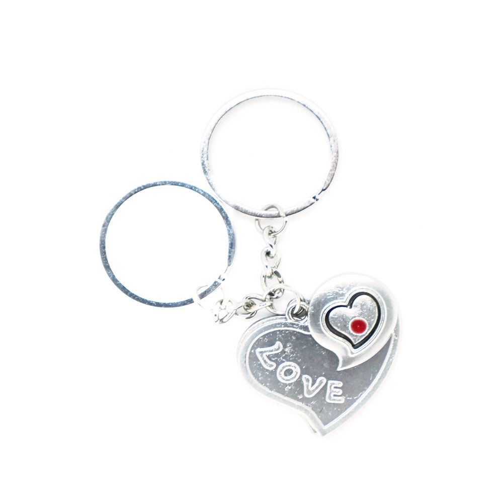 Generic Love You heartin with Couple Key Chain (Color: Assorted)