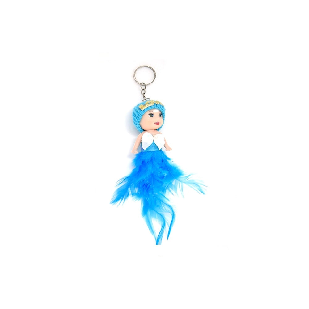 Pack of 5_Generic Feather Doll Keychain (Color: Assorted)