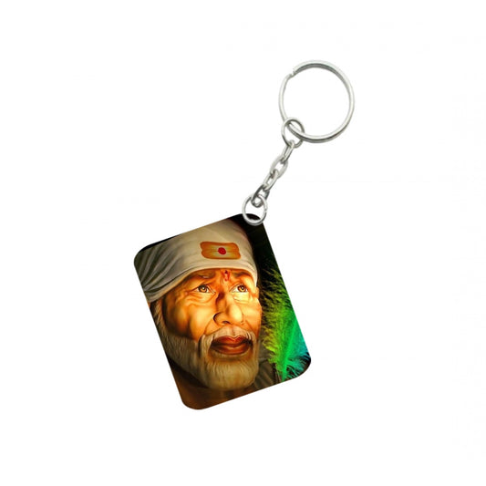 Generic Pack Of 3_ Sairam One Side Printed Rectangle Designer Keychain (Multi Color)