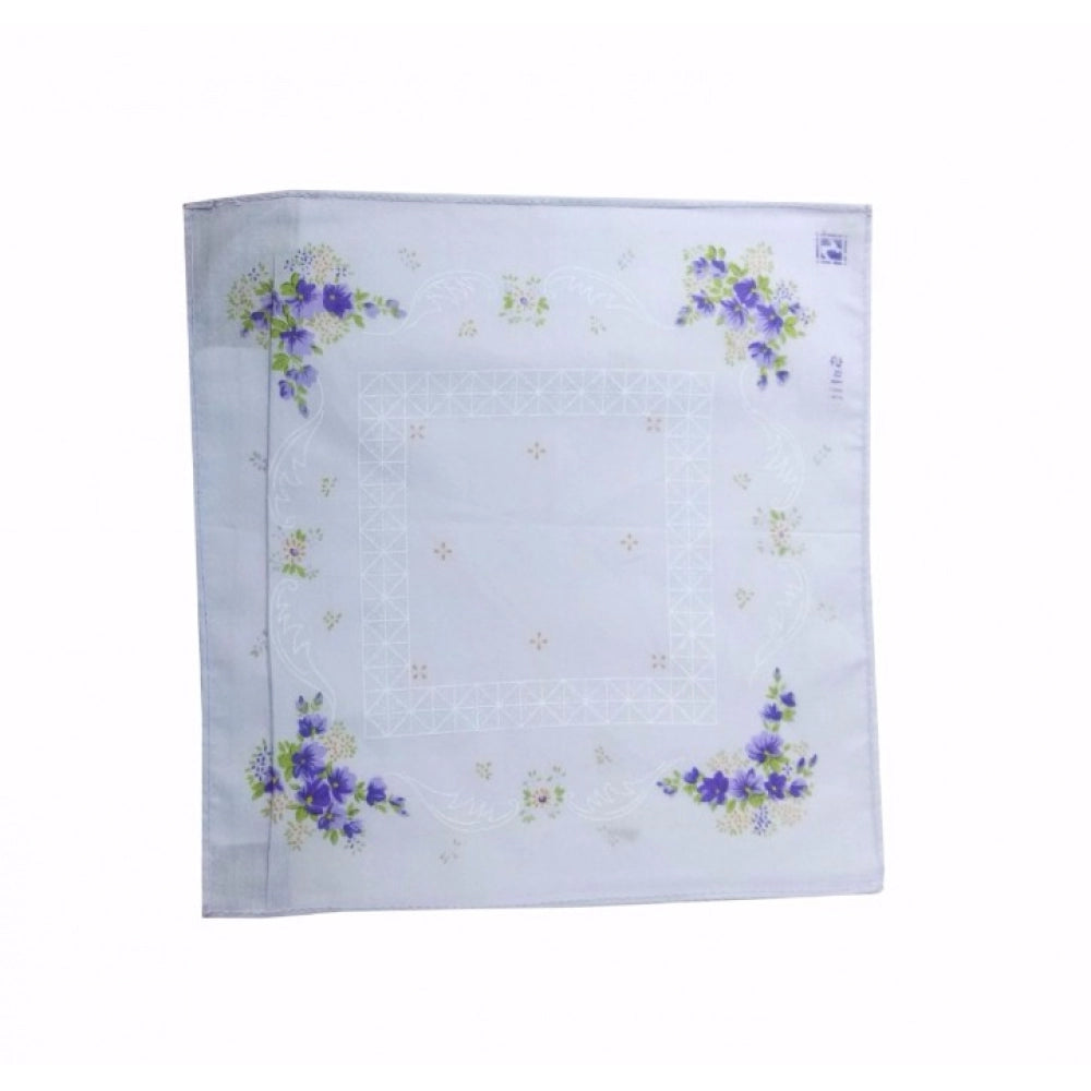 Generic Pack Of_6 Desinger Flower Medium Size Handkerchiefs (Color: Assorted)