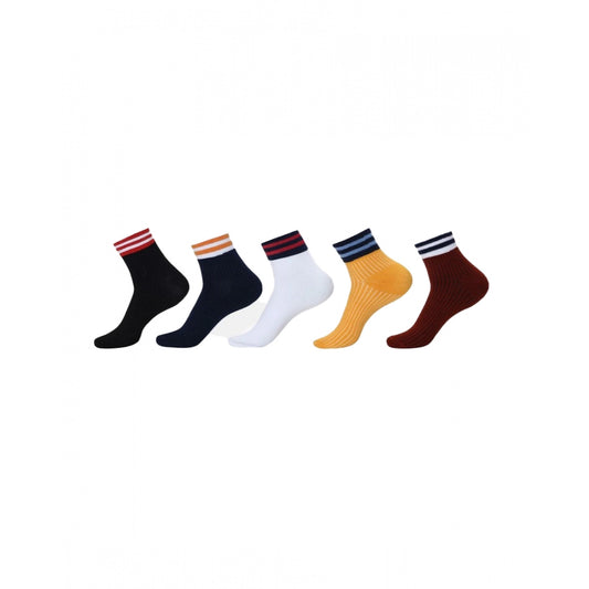 Generic 5 Pairs Unisex Casual Cotton Blended Printed Ankle length Socks (Assorted)