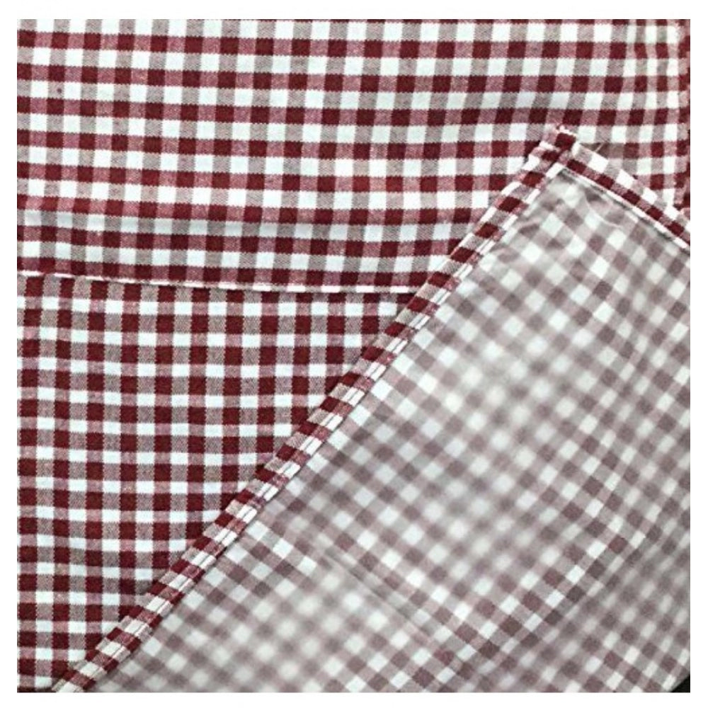 Shopper Beast Checkered Cotton Aprons (Maroon)