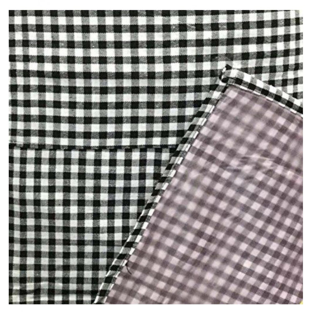 Shopper Beast Checkered Cotton Apron Sets (Black)