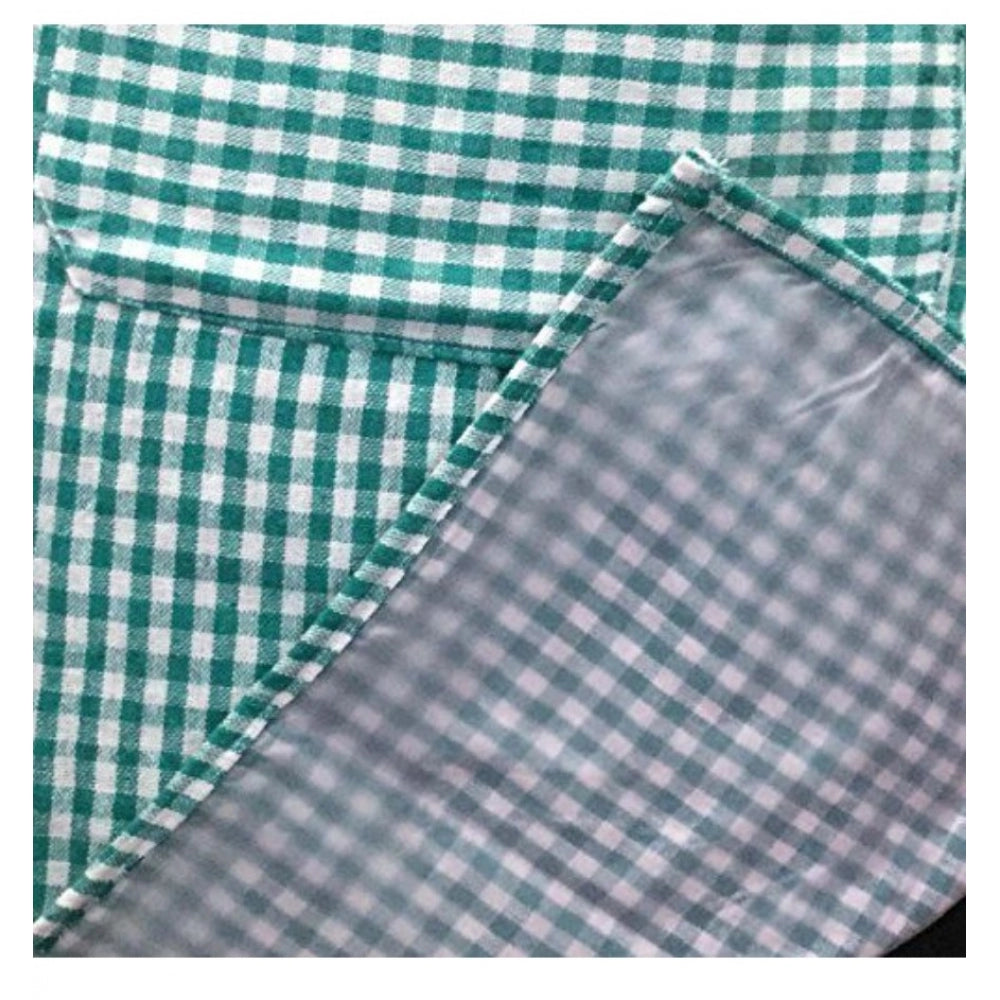 Shopper Beast Checkered Cotton Aprons (Green)