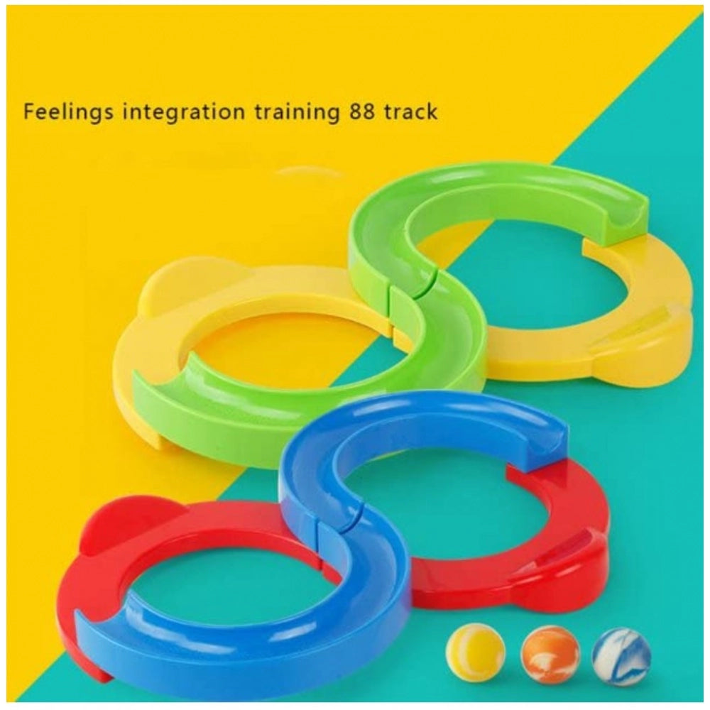 Shopper Beast Plastic 8 Shape Infinite Loop Interaction Balancing Track Toy Creative Track With 3 Bouncing Balls For Kids (Multicolor)