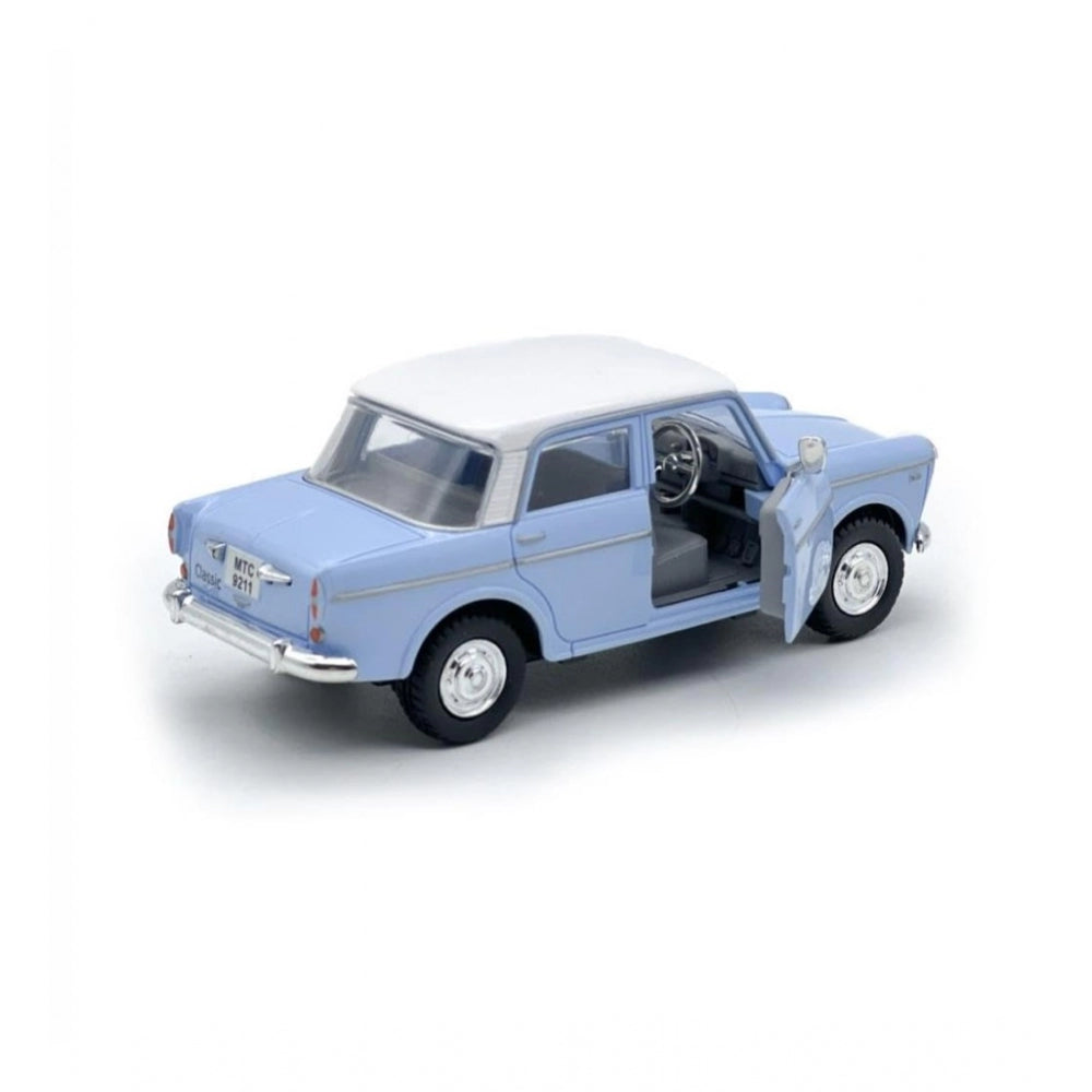 Shopper Beast Plastic Old Model Fiat Openable Doors Pull Back Action Collectible Car (Sky blue)