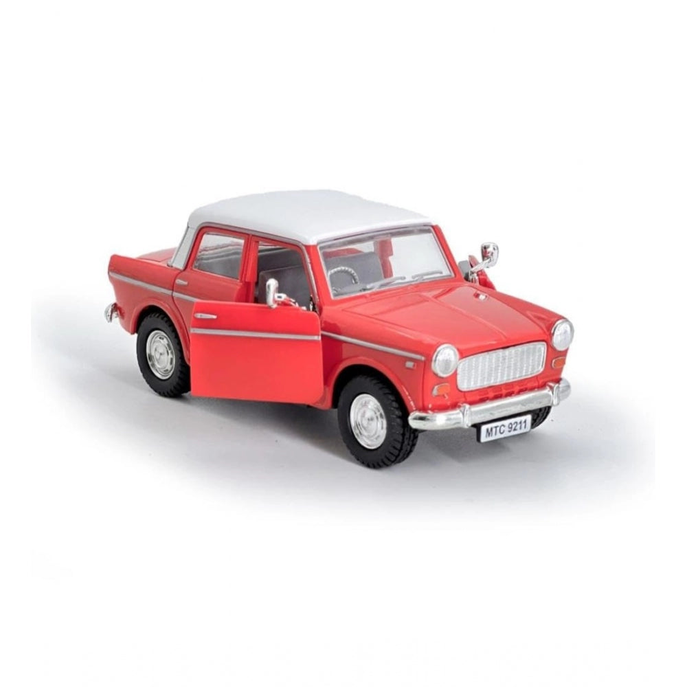 Shopper Beast Plastic Toy Model Fiat Openable Doors Pull Back Action Collectible Car (Red)