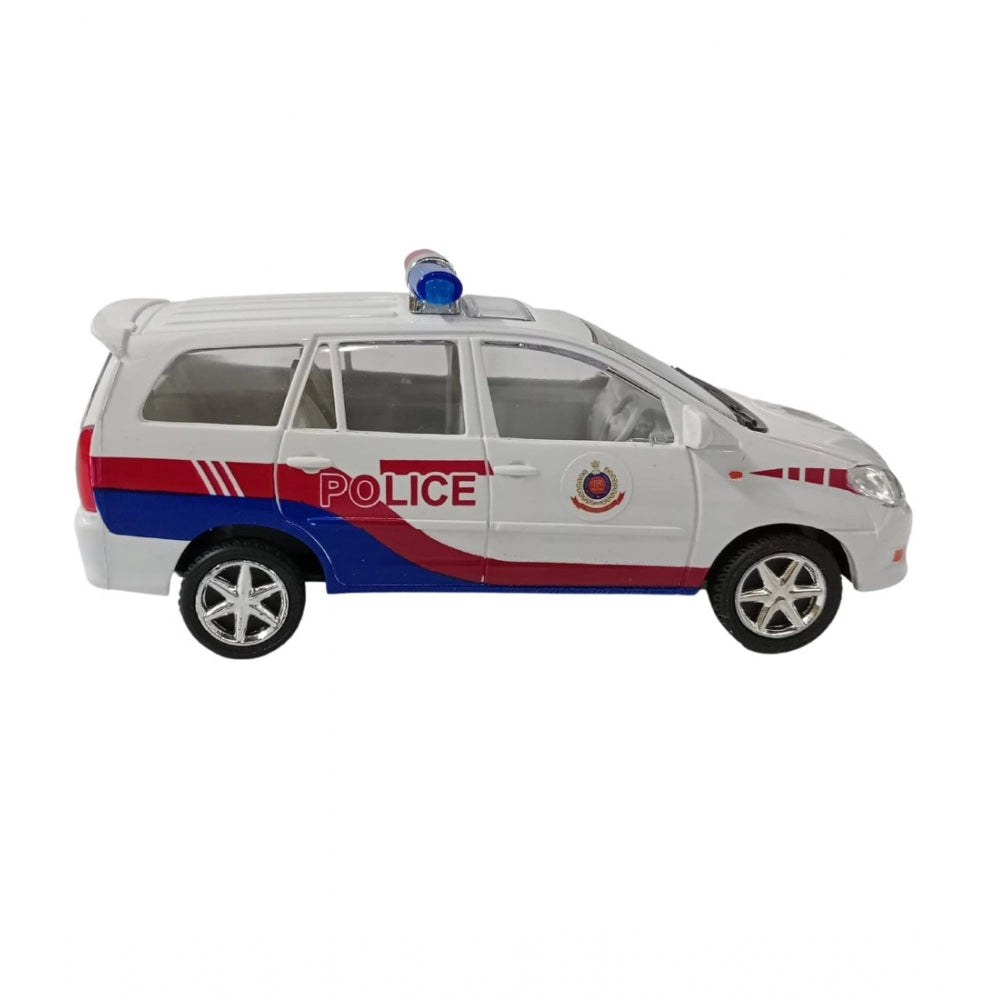 Shopper Beast Plastic Innova Crysta Pull Back Police Car For Kids  (White)