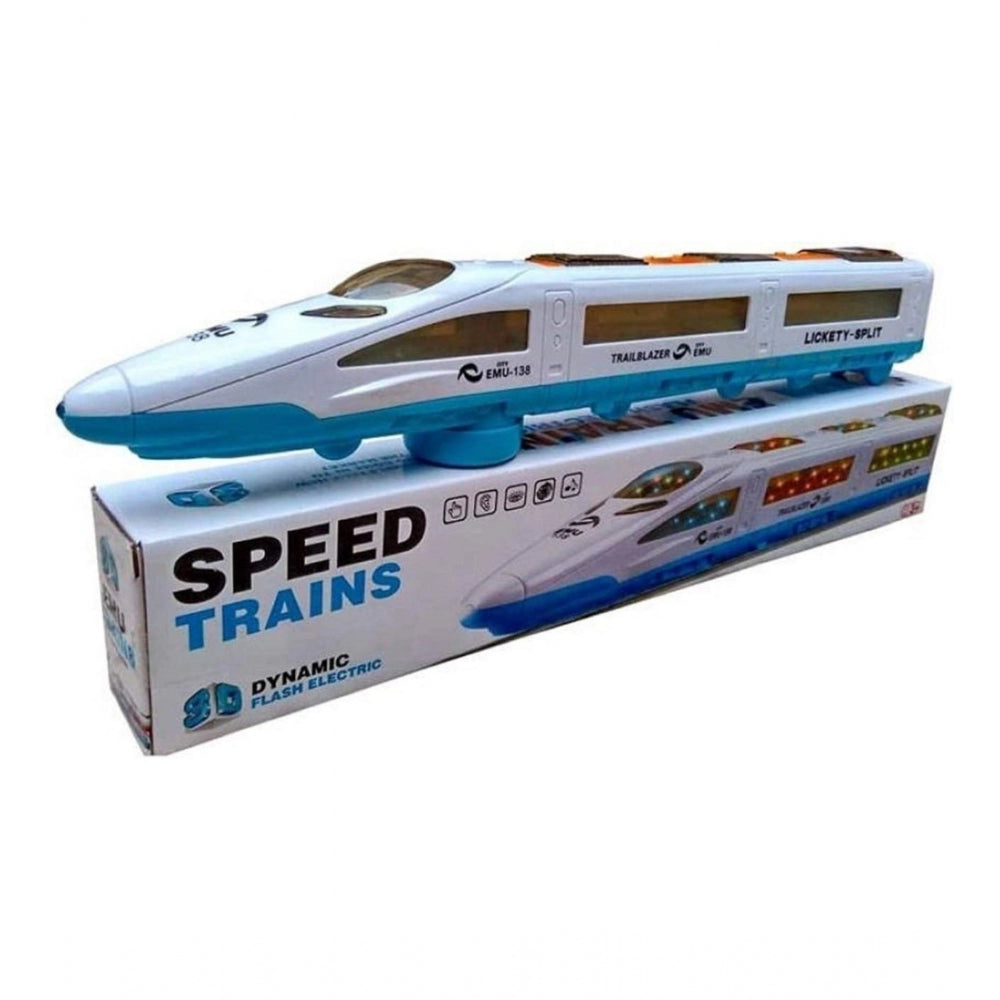 Shopper Beast Plastic 3D Light  Sound Auto Moving System Emu Speed Train (Assorted)