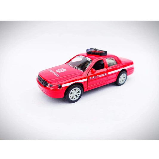 Shopper Beast Plastic Diecast Metal Pullback Police Car (Red)