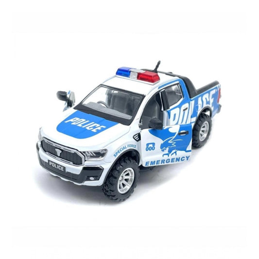 Shopper Beast Plastic Police Car For Kids (White)