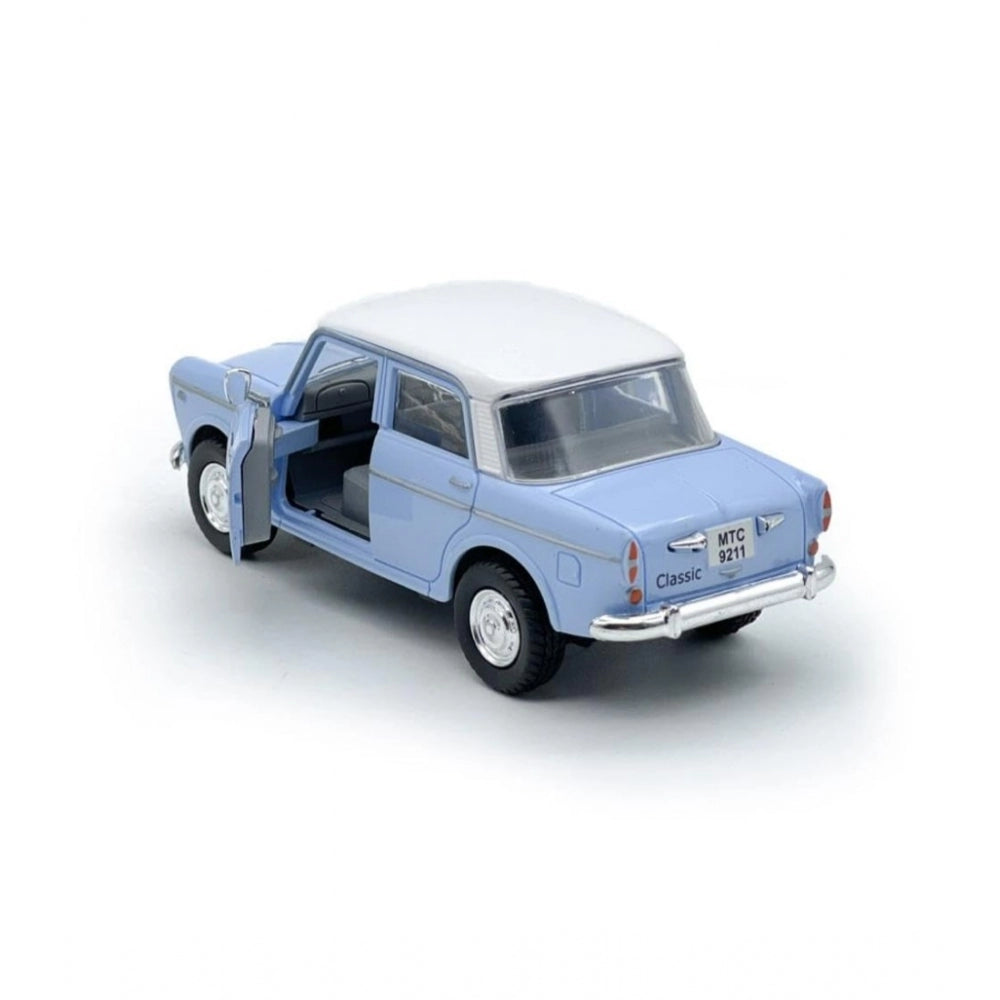 Shopper Beast Plastic Old Model Fiat Openable Doors Pull Back Action Collectible Car (Sky blue)