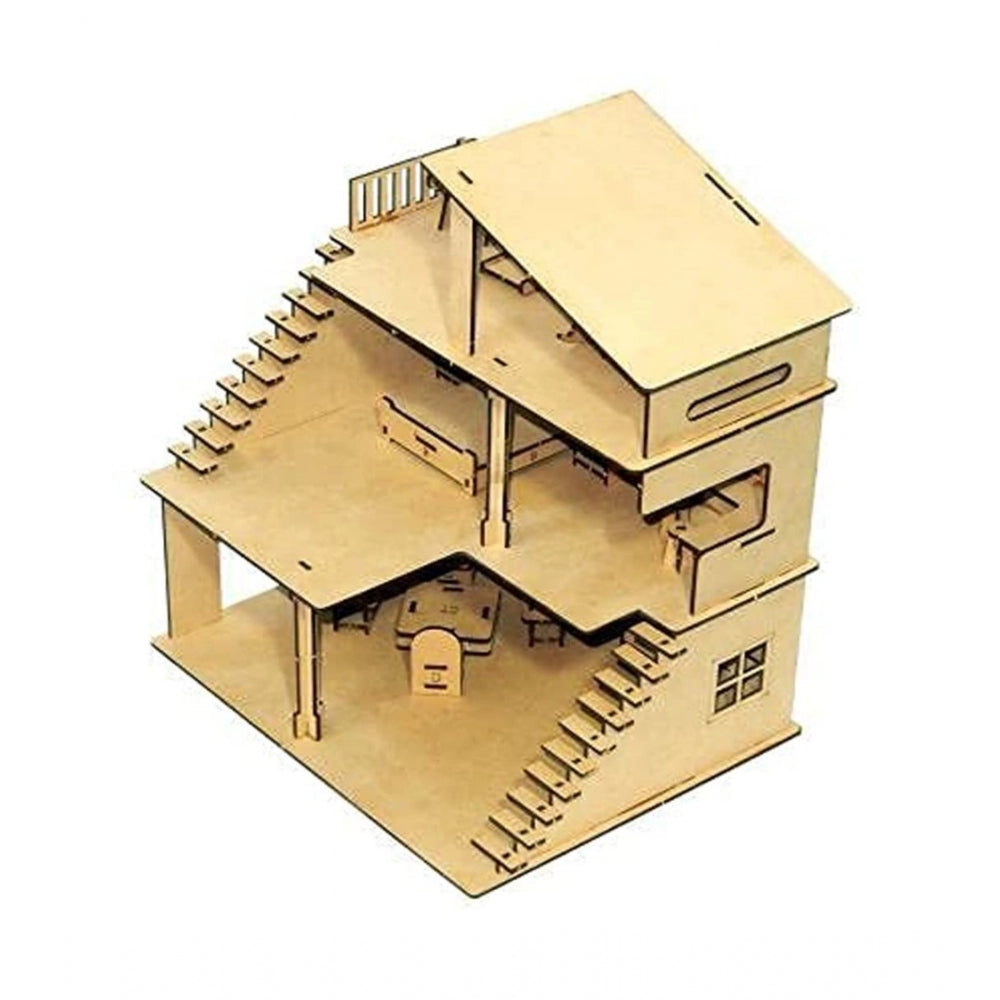 Shopper Beast Wooden Dollhouse For Furniture Made By (Wooden)