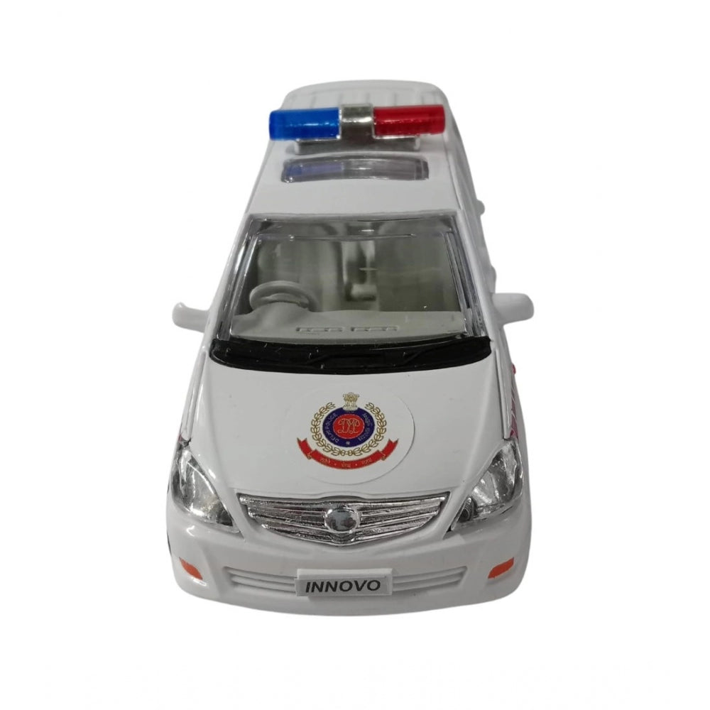 Shopper Beast Plastic Innova Crysta Pull Back Police Car For Kids  (White)