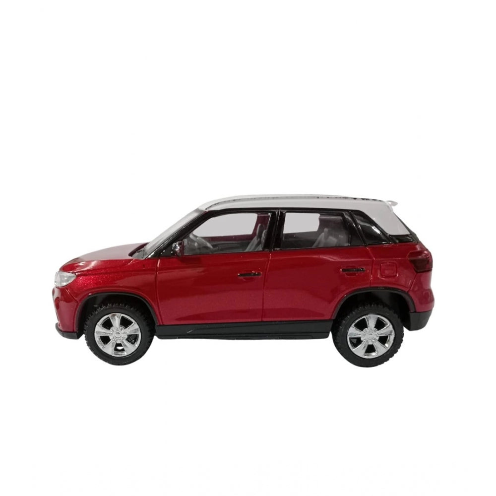 Shopper Beast Plastic Brezza Red  White Suv Car For Kids (Red)