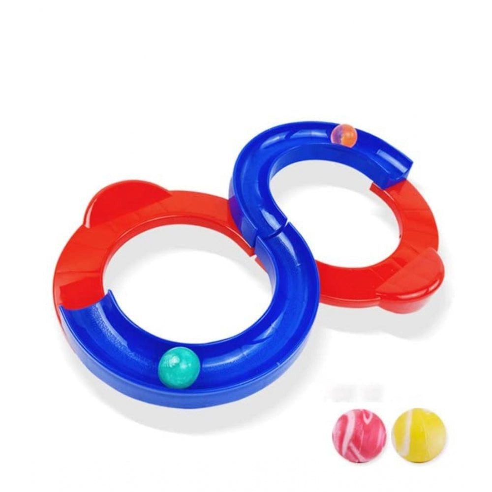 Shopper Beast Plastic 8 Shape Infinite Loop Interaction Balancing Track Toy Creative Track With 3 Bouncing Balls For Kids (Multicolor)