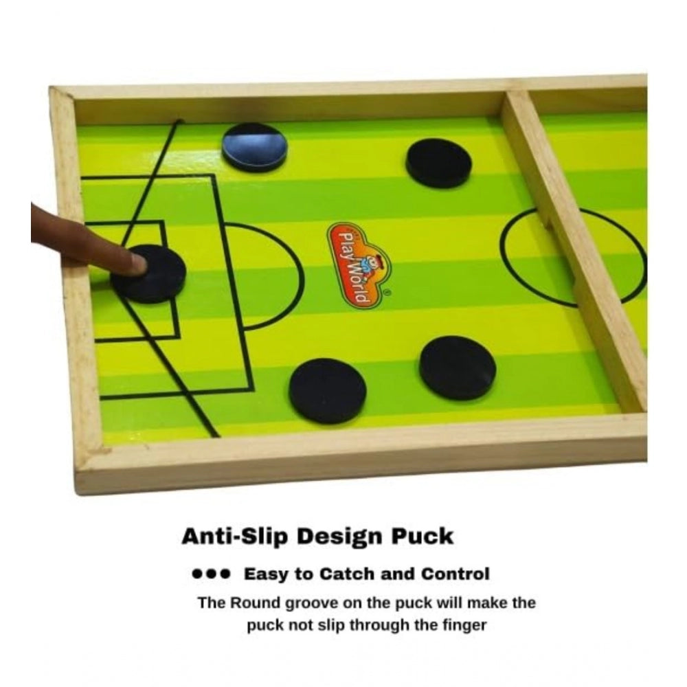 Shopper Beast Wood Carrom String Hockey Ludo Snake And Ladder 3 In 1 Board Game (Multicolor)