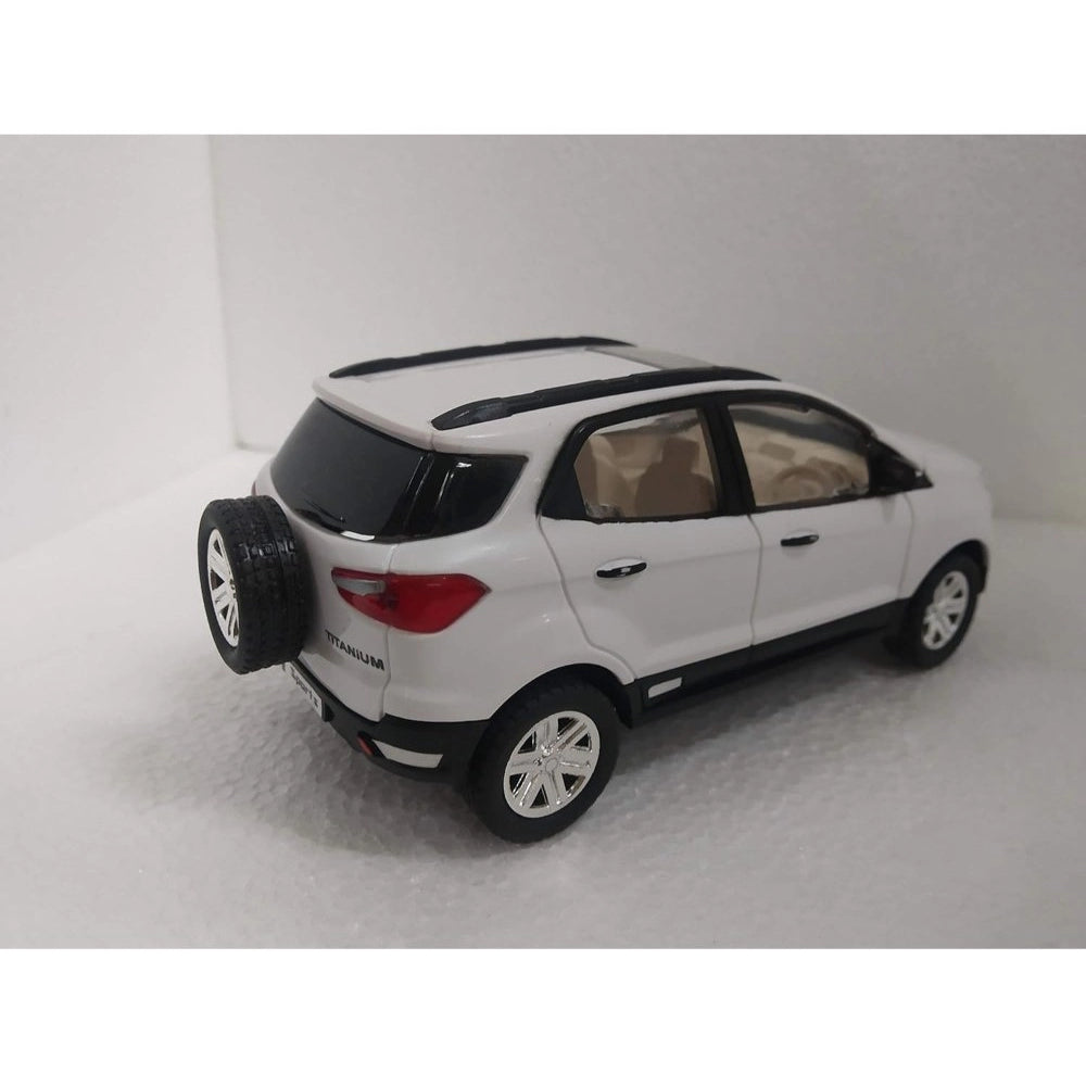 Shopper Beast Plastic Pull Back Action Sports Echo Suv Model Car (White)