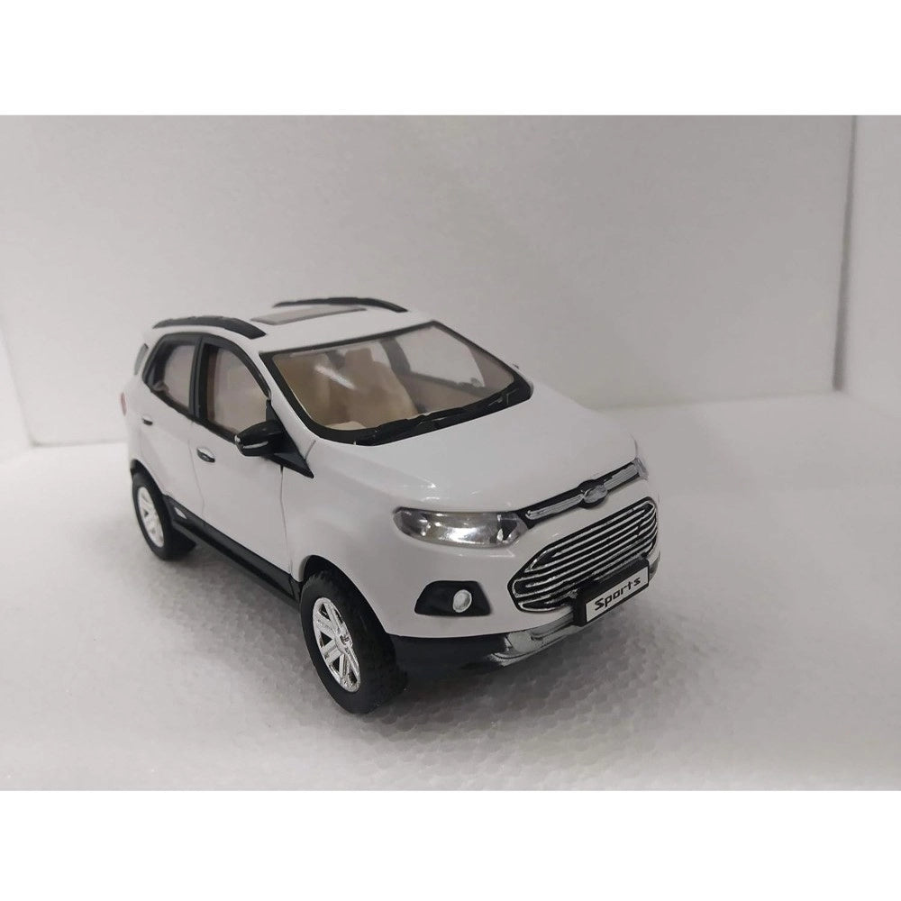 Shopper Beast Plastic Pull Back Action Sports Echo Suv Model Car (White)