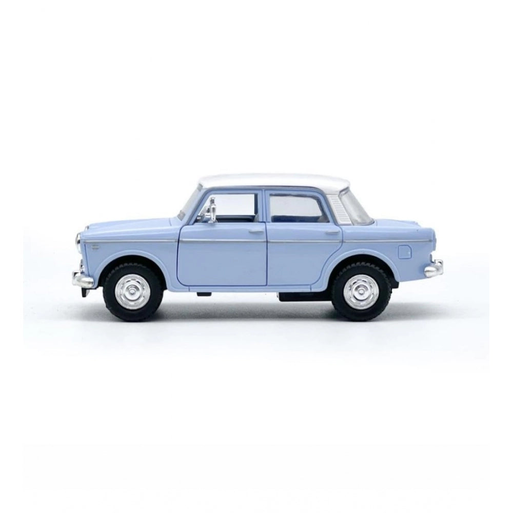 Shopper Beast Plastic Old Model Fiat Openable Doors Pull Back Action Collectible Car (Sky blue)