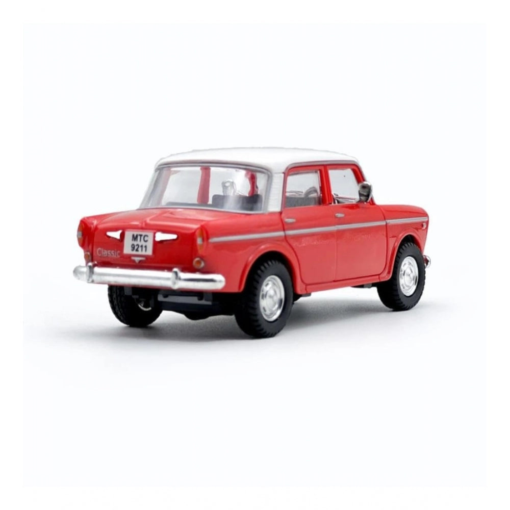 Shopper Beast Plastic Toy Model Fiat Openable Doors Pull Back Action Collectible Car (Red)