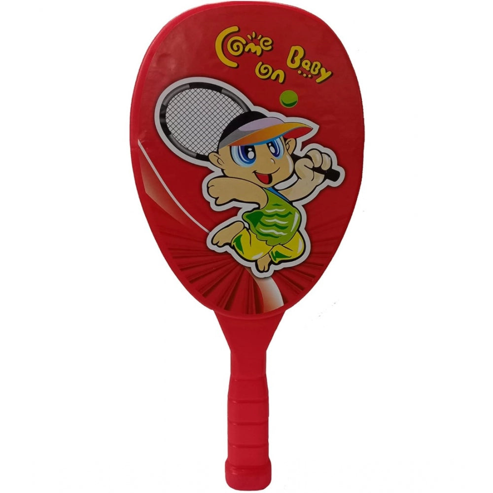 Shopper Beast Plastic Racket Set For Kids Indoor Outdoor Table Tennis (Red)