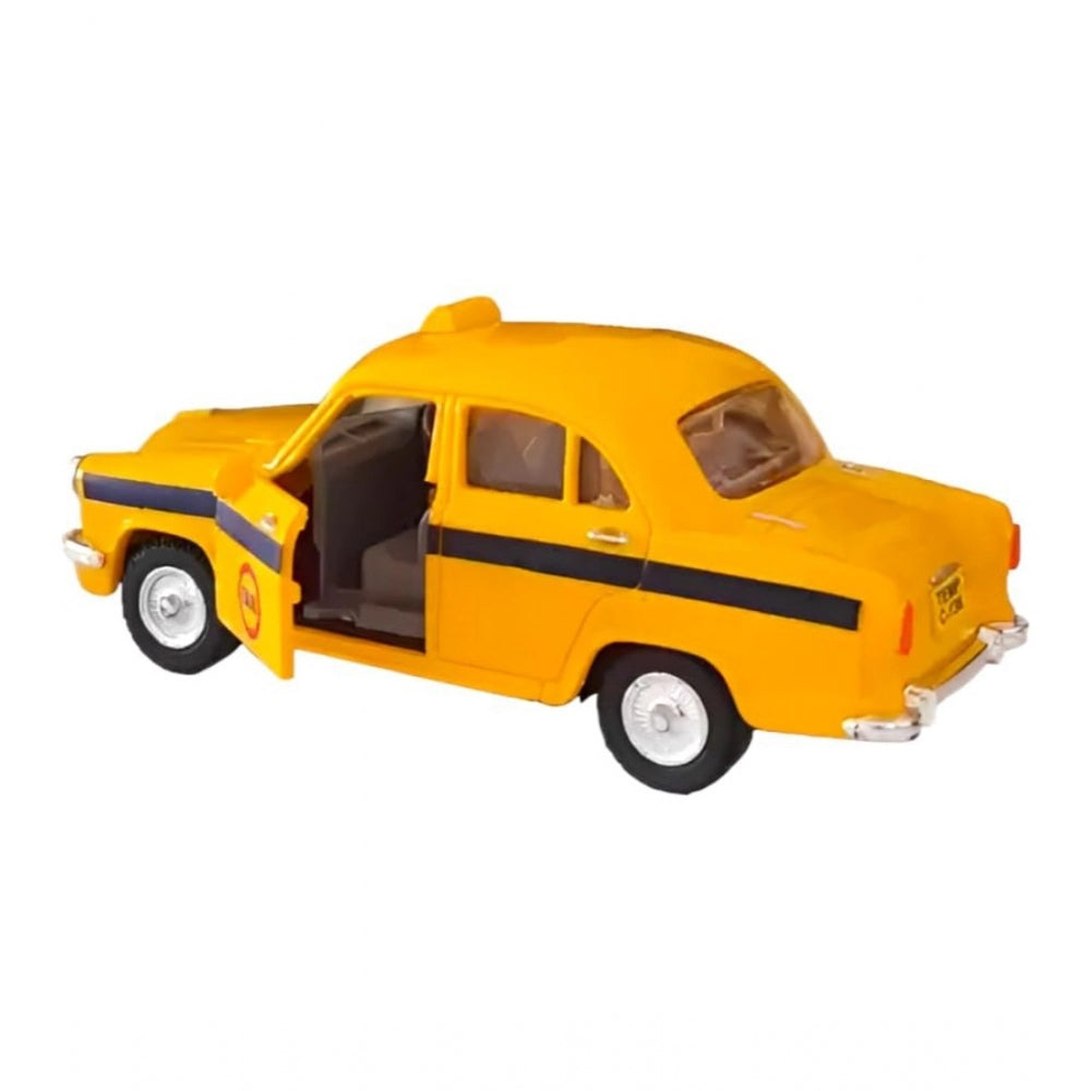 Shopper Beast Plastic Kolkata Ambassador Taxi Car (Yellow)