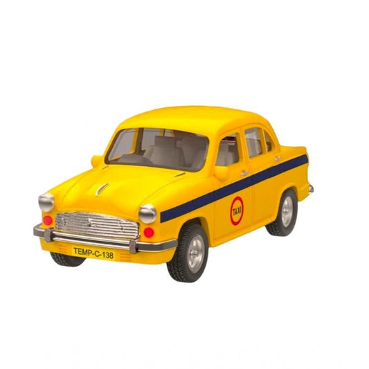 Shopper Beast Plastic Kolkata Ambassador Taxi Car (Yellow)