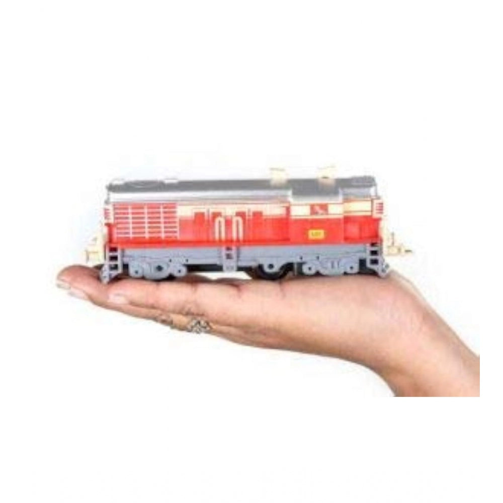 Shopper Beast Plastic Passenger Train Coaches With Railway Track (Multicolor)