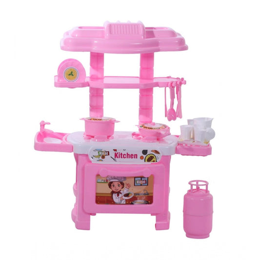 Shopper Beast Plastic Kitchen Set For Kids Girl And Boys 32 Pieces Little Chef Cooking Pretend Play Set Toy (Pink)