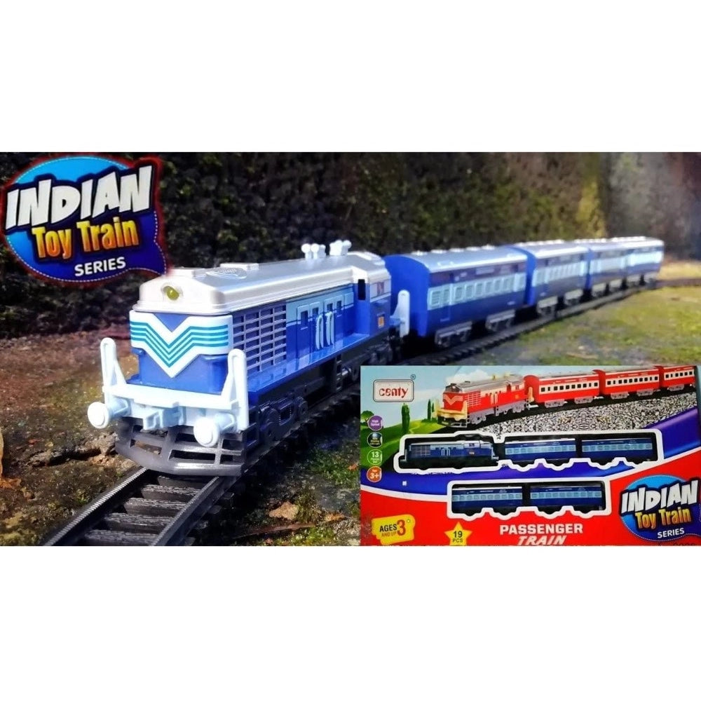 Shopper Beast Plastic Passenger Toy Train Set With Railway Track For Kids (Assorted)