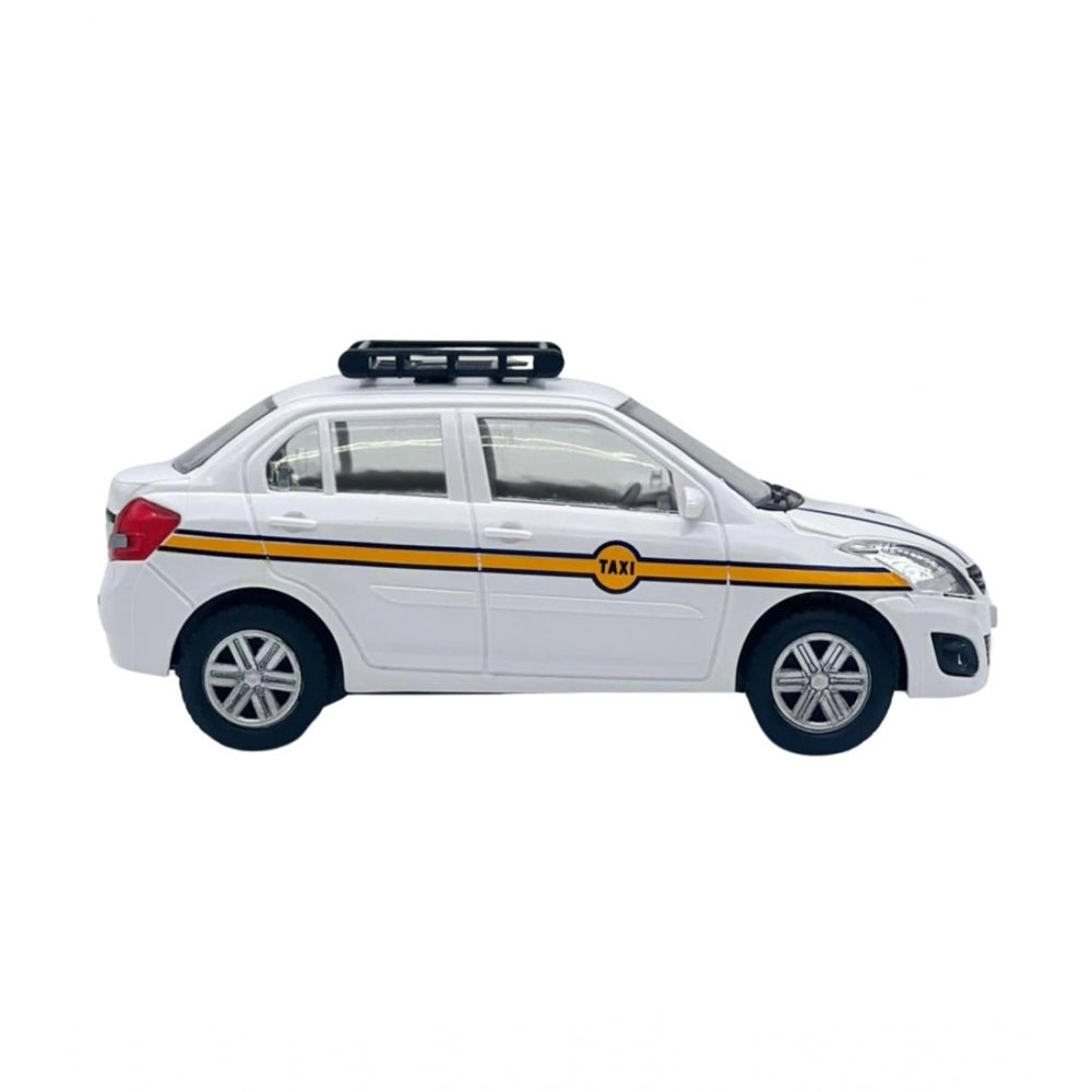 Shopper Beast Plastic Ola Uber Swift Taxi Model Car Openable Doors Pull Back Action Collectible Car For Kids (White)