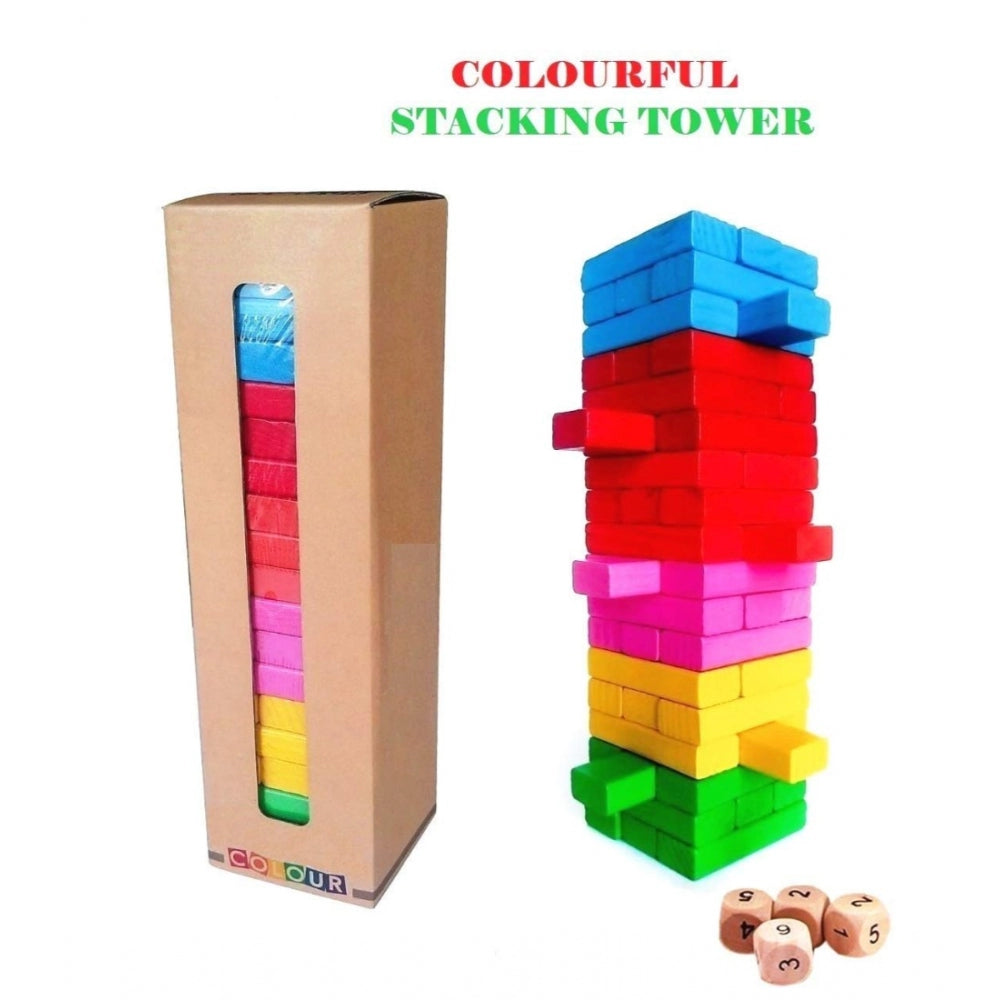 Shopper Beast Wood Wooden Building Blocks Game 48 Pcs Set (Assorted)