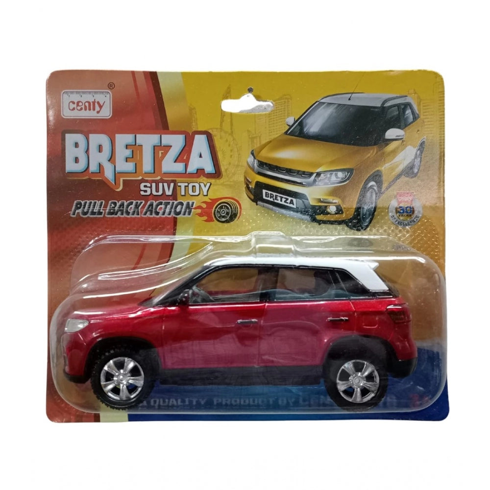 Shopper Beast Plastic Brezza Red  White Suv Car For Kids (Red)