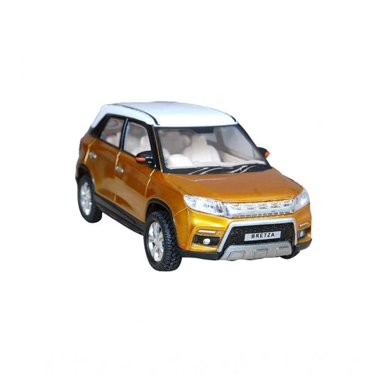 Shopper Beast Plastic Bretza Suv Pull Back Car (Gold)