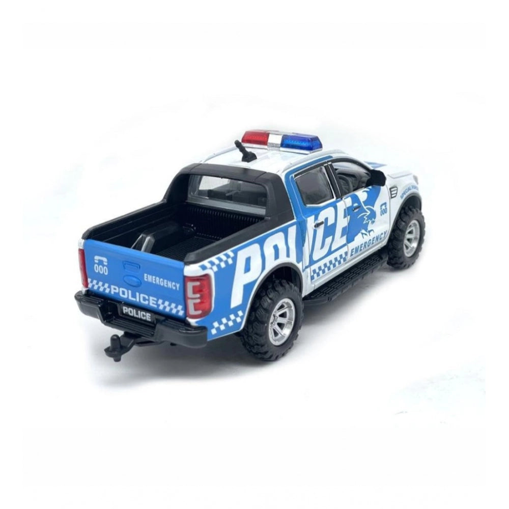 Shopper Beast Plastic Police Car For Kids (White)