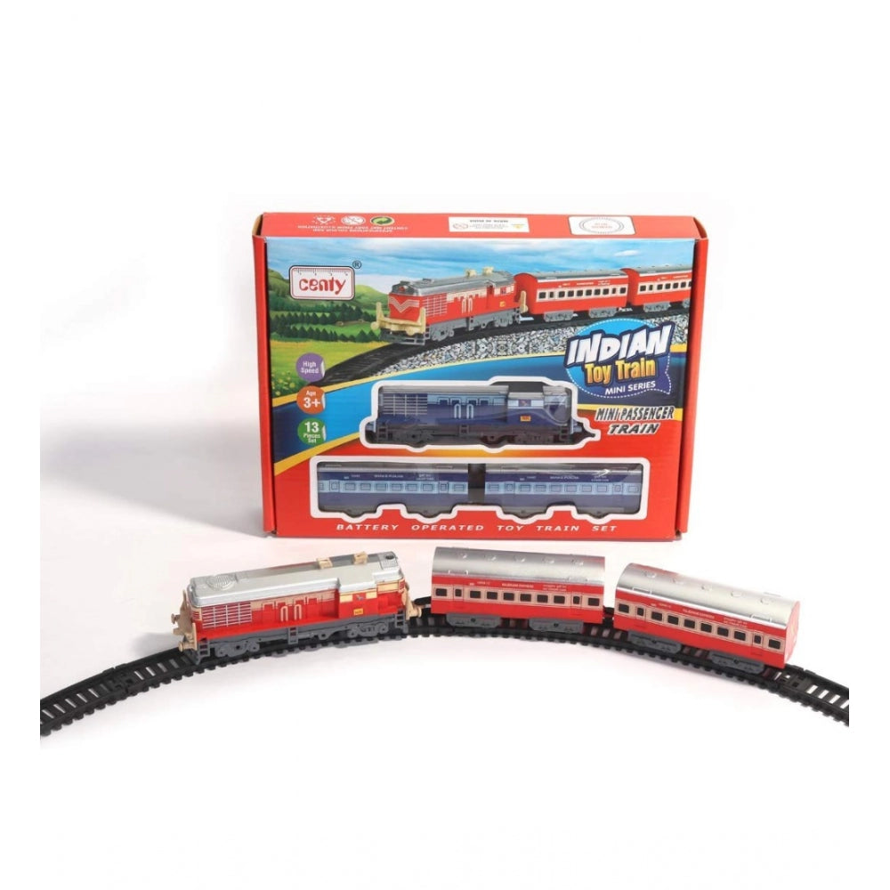 Shopper Beast Plastic Passenger Toy Train Set With Railway Track For Kids (Assorted)