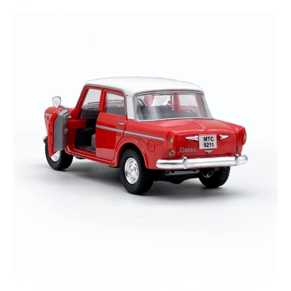 Shopper Beast Plastic Toy Model Fiat Openable Doors Pull Back Action Collectible Car (Red)