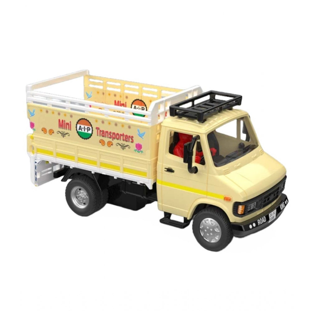 Shopper Beast Plastic Pull Back Action 407 Mini Transporter Truck With Openable Tail Gate Toy For Kids  (Assorted)