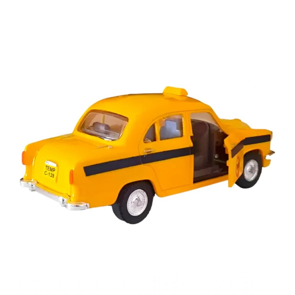 Shopper Beast Plastic Kolkata Ambassador Taxi Car (Yellow)