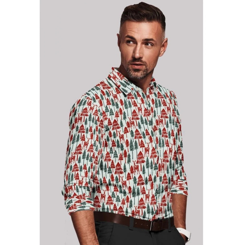 Shopper Beast Men's Cotton Blended Printed Full Sleeve Shirt (Multicolor)