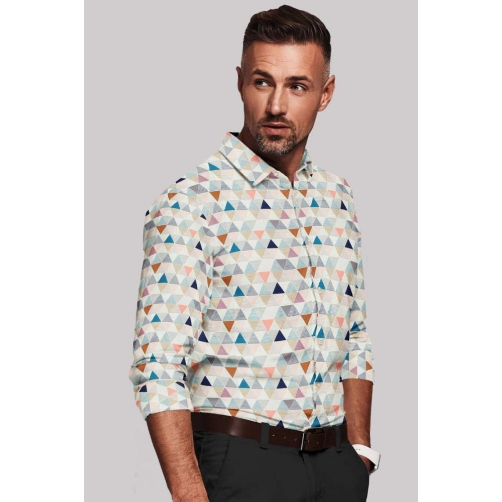 Shopper Beast Men's Cotton Blended Printed Full Sleeve Shirt (Multicolor)