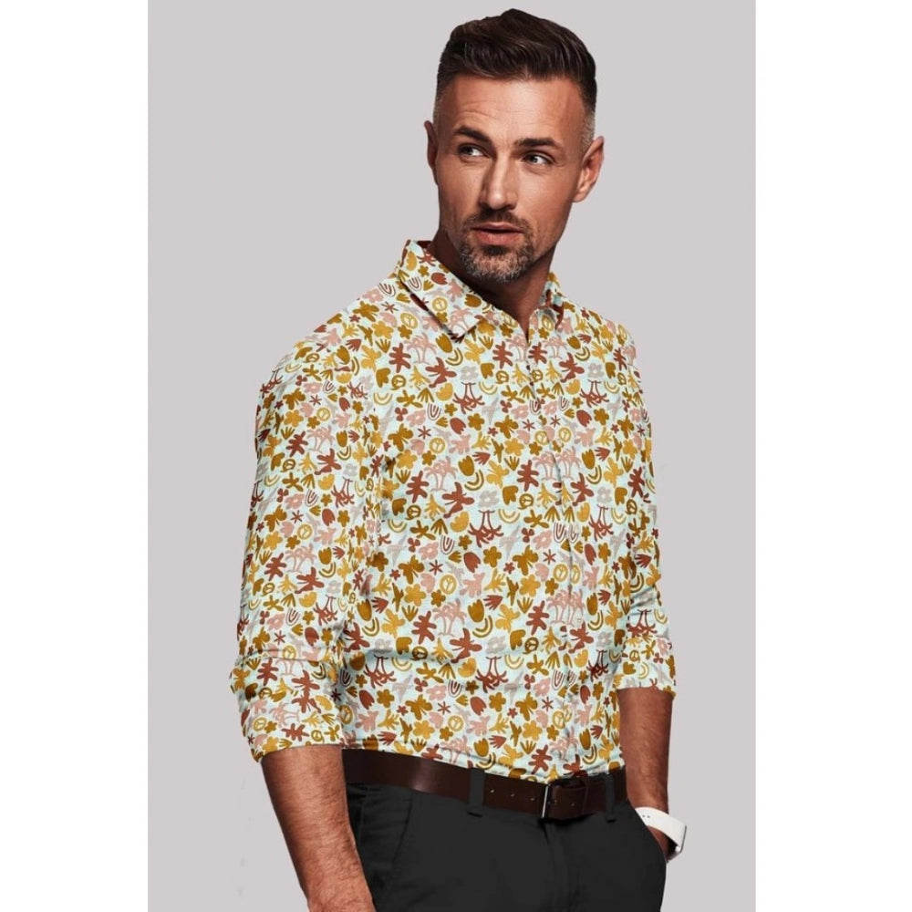 Shopper Beast Men's Cotton Blended Printed Full Sleeve Shirt (Multicolor)