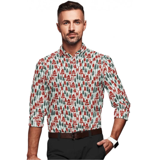 Shopper Beast Men's Cotton Blended Printed Full Sleeve Shirt (Multicolor)